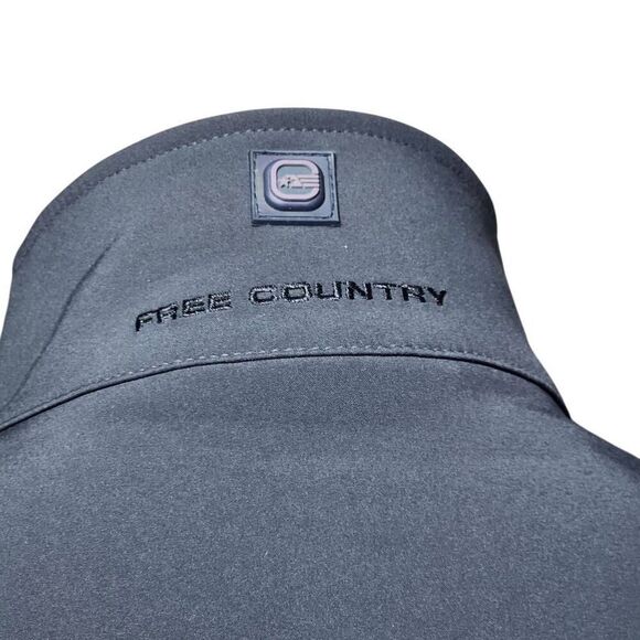 Free Country water resistant jacket gray black zip pockets Large - Picture 7 of 12